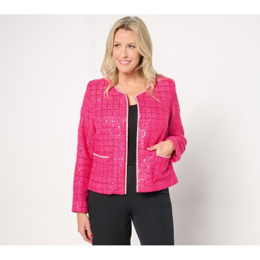 SUNNYLiFE Women's Plus Sz Jacket 4X Always Isaac Plaid Multi-colored A690546
